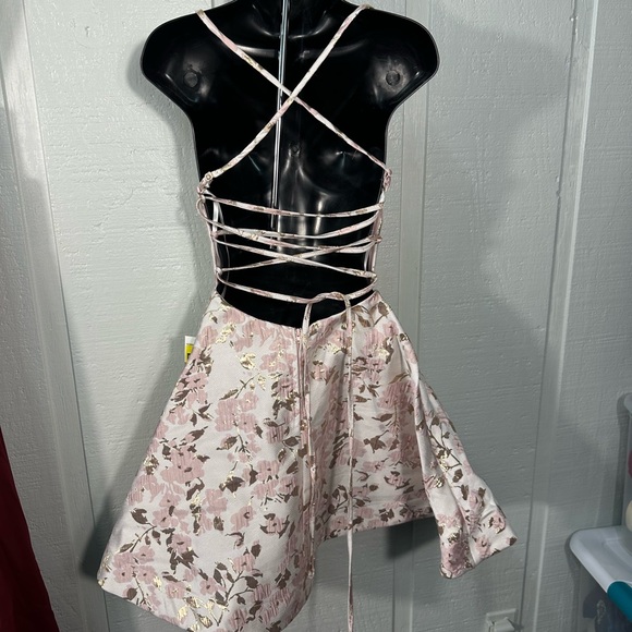 B Darlin Juniors' Lace-Up A-Line Spaghetti Strap Dress Size 3/4 NWOT - Picture 7 of 10